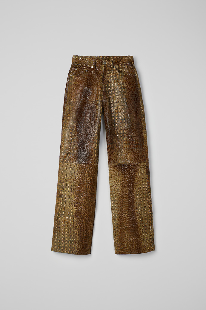 Leather Pants Pantaloni marrone in pelle