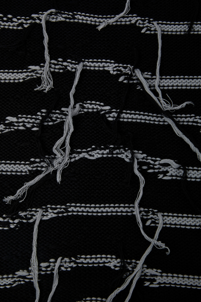 Knit Scarf Écharpe en tricot Intarsia noire