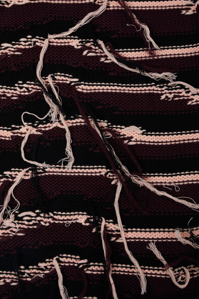 Knit Scarf Sciarpa Marrone Intarsia in Maglia