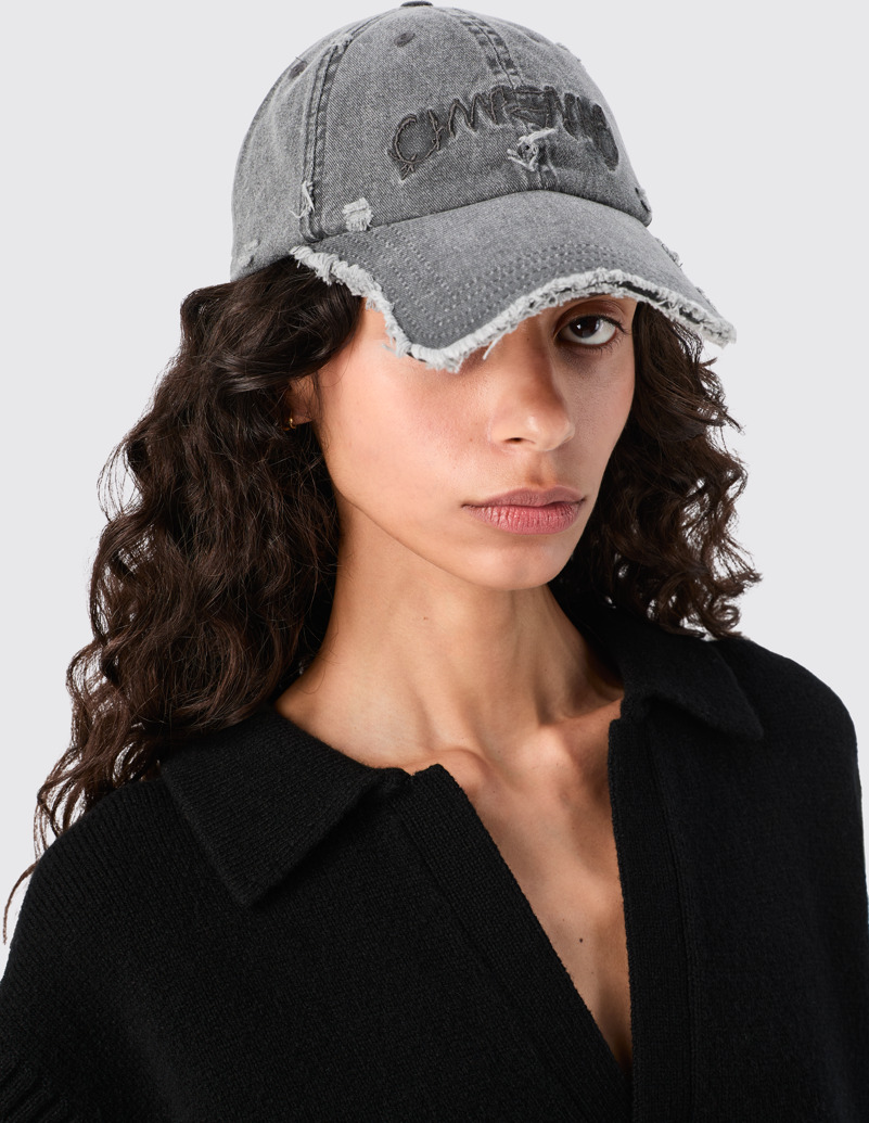 CAMPERLAB CAP Faded Black Distorted Washed Cap