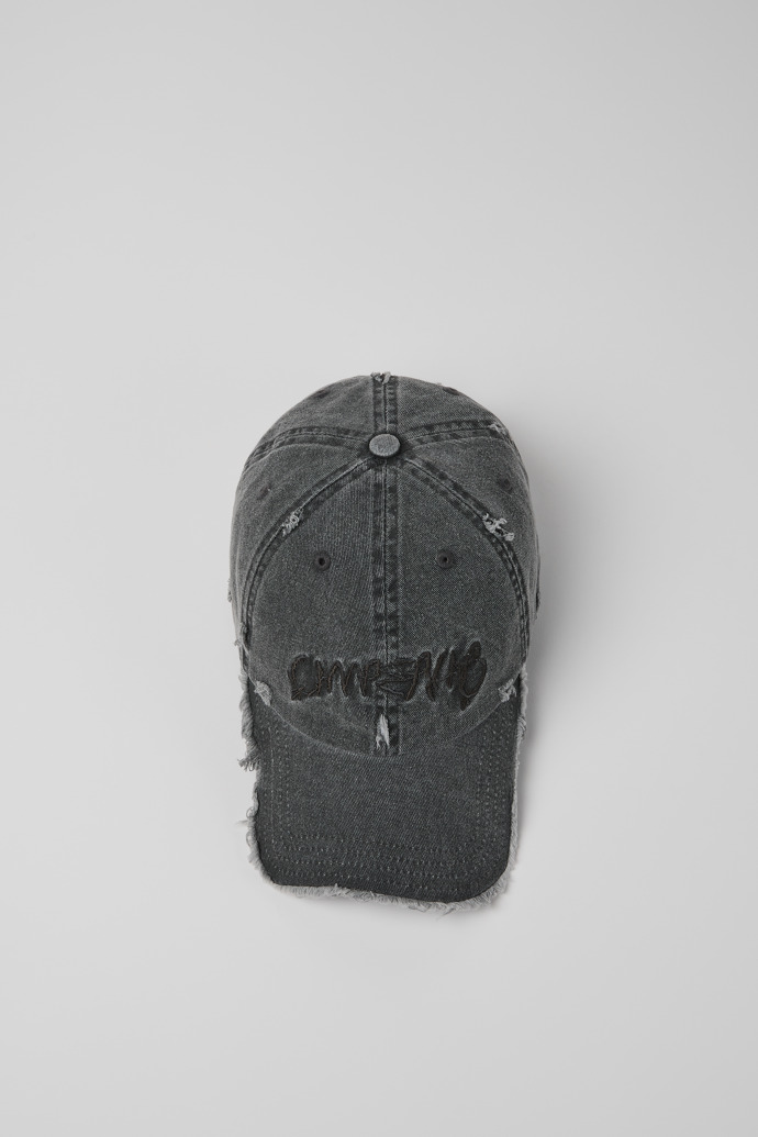 Overhead view of Cap Faded Black Distorted Washed Cap