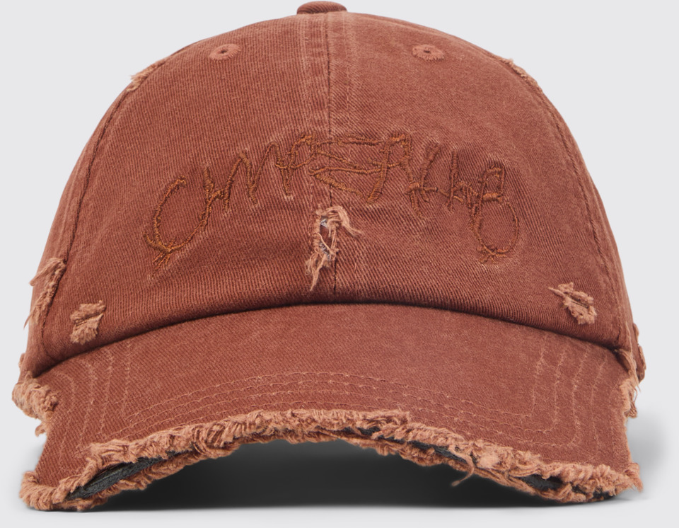 Front view of Cap Faded Terracotta Distorted Washed Cap