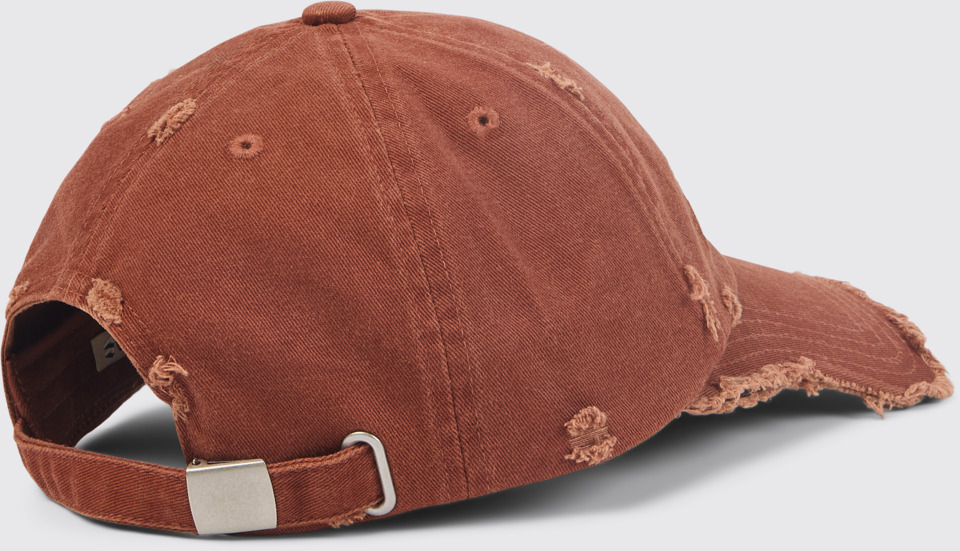 Back view of Cap Faded Terracotta Distorted Washed Cap