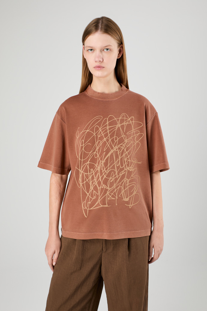 T-Shirt Terracotta Mineral Dye Boxy T-Shirt