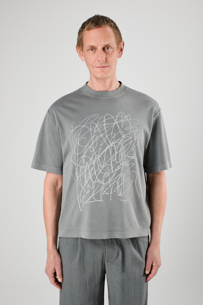 T-Shirt Gray Mineral Dye Boxy T-Shirt