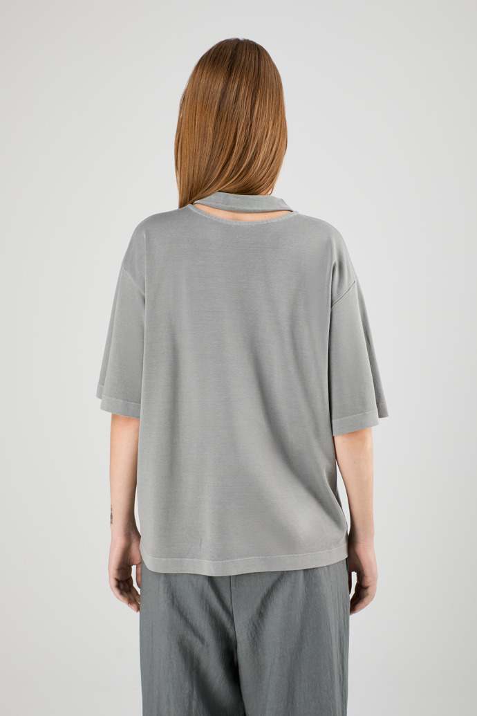 T-Shirt Gray Mineral Dye Boxy T-Shirt