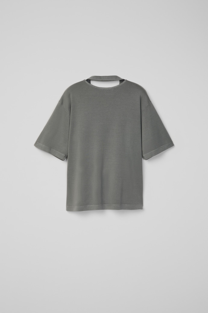 Back view of T-Shirt Gray Mineral Dye Boxy T-Shirt