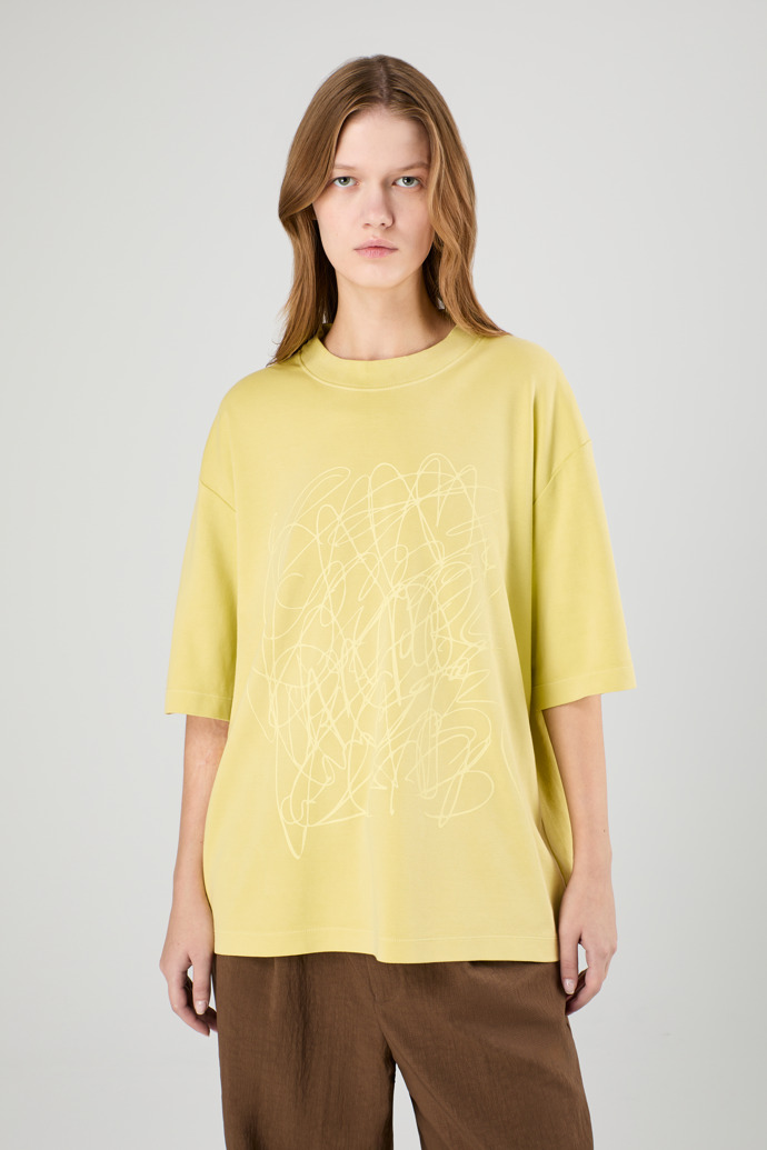 T-Shirt Yellow Mineral Dye Boxy T-Shirt