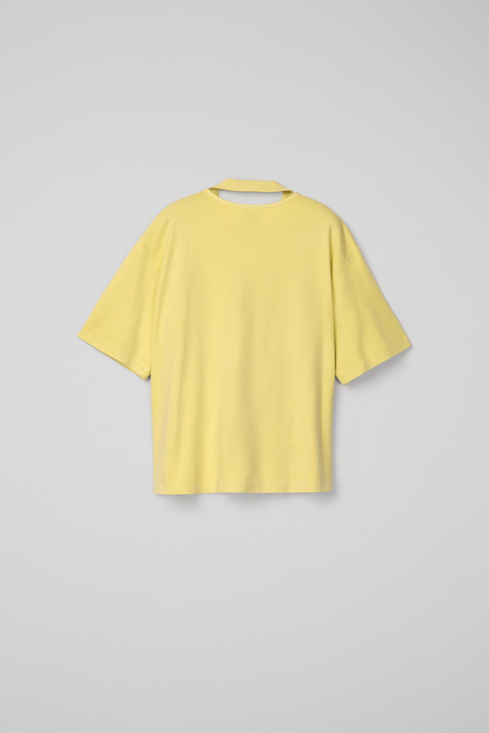 Back view of T-Shirt Yellow Mineral Dye Boxy T-Shirt