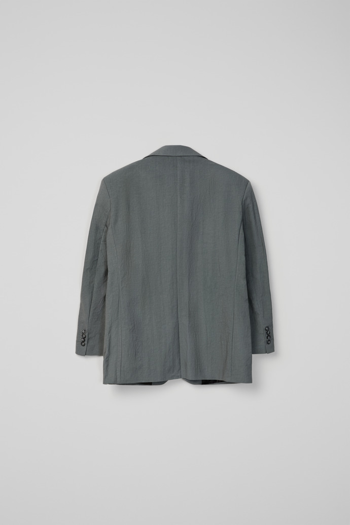 Back view of Tailored Blazer Gray ECONYL® Suit Blazer