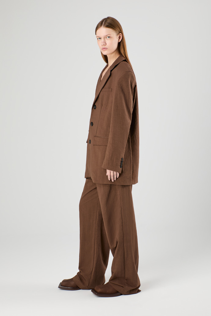 Tailored Blazer Sakko aus ECONYL® in Braun