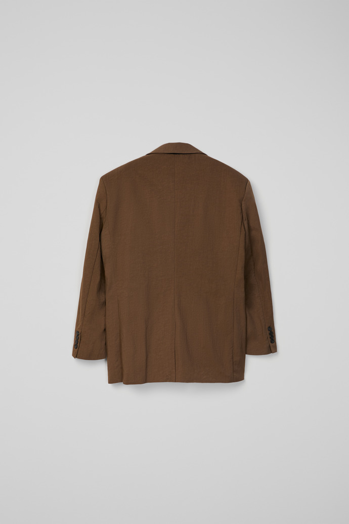 Back view of Tailored Blazer Brown ECONYL® Suit Blazer