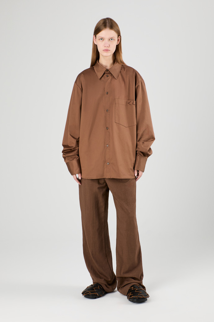 Cotton Shirt Camisa de algodón marrón