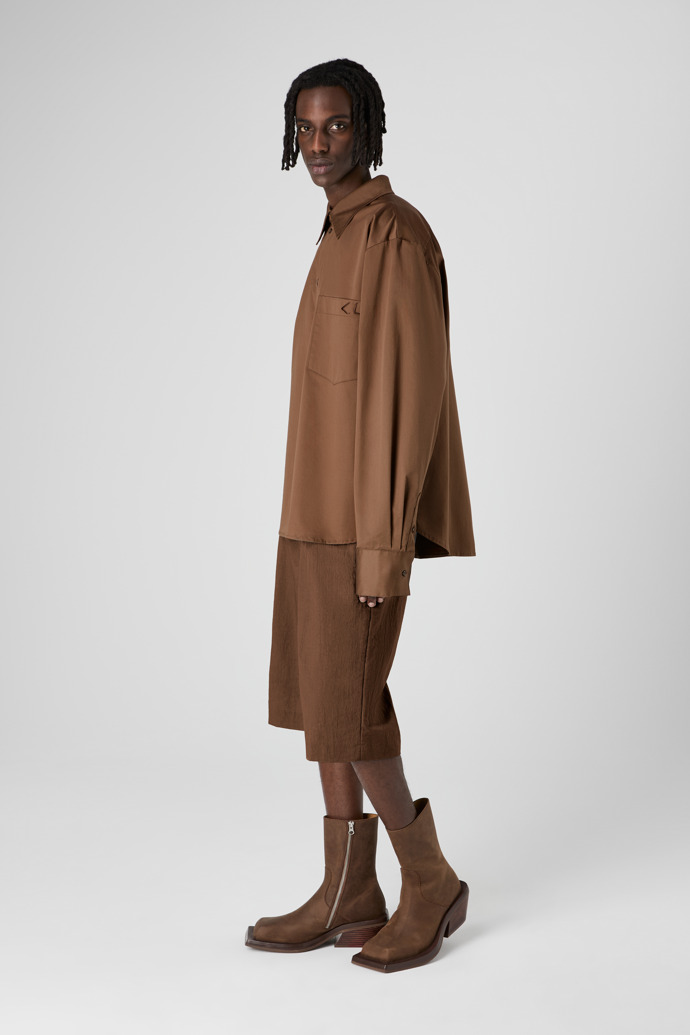 Cotton Shirt Brown Cotton Shirt