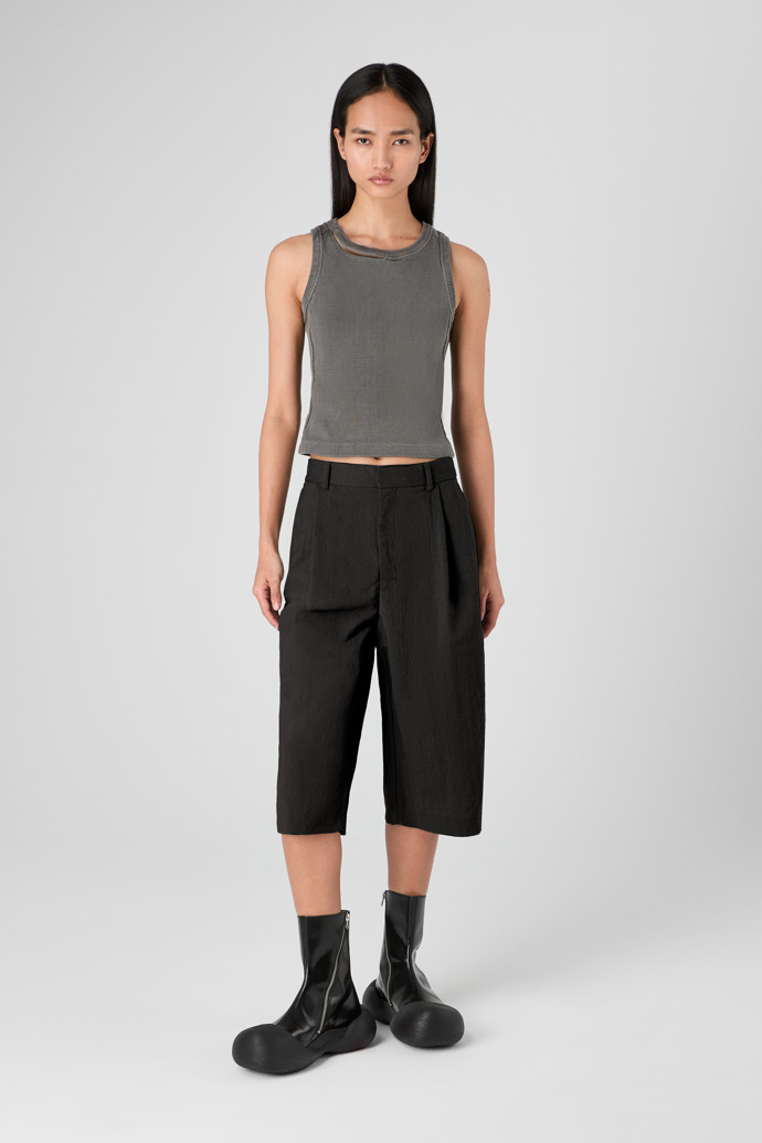 Tailored Shorts Black Technical Suit Shorts