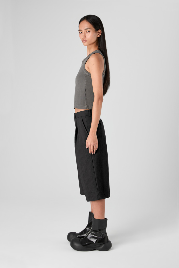 Tailored Shorts Black Technical Suit Shorts
