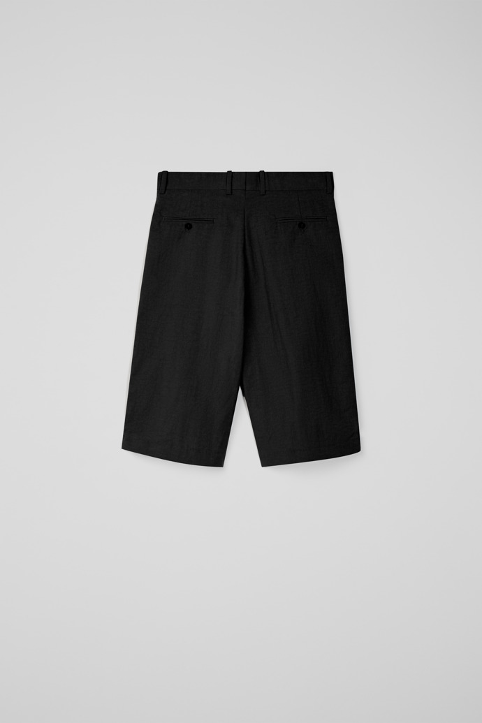 Back view of Tailored Shorts Black Technical Suit Shorts