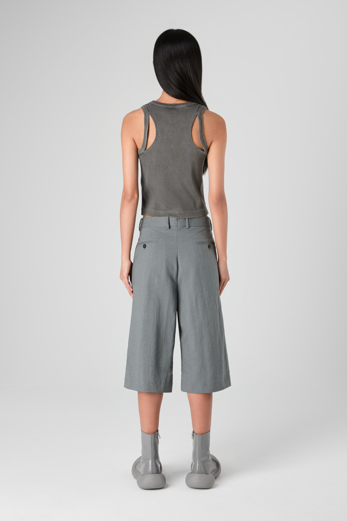 Tailored Shorts Kurze Anzughose aus Funktionsstoff in Grau