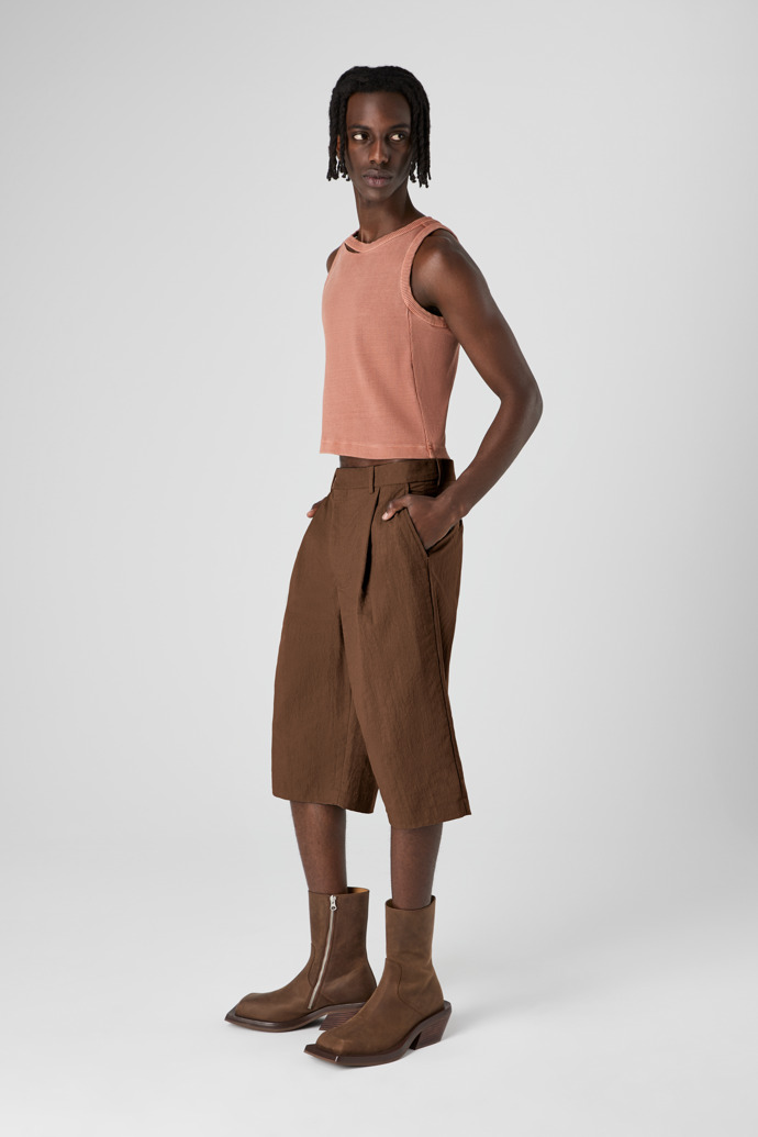 Tailored Shorts Brown Technical Suit Shorts