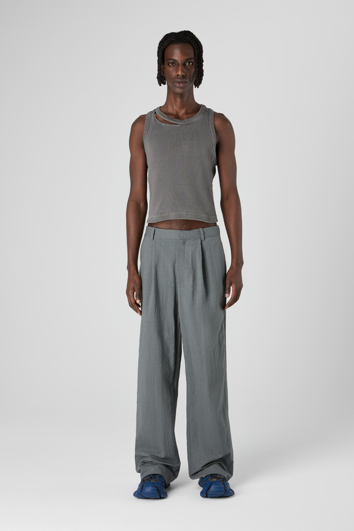 Tailored Trousers Gray Technical Suit Trousers