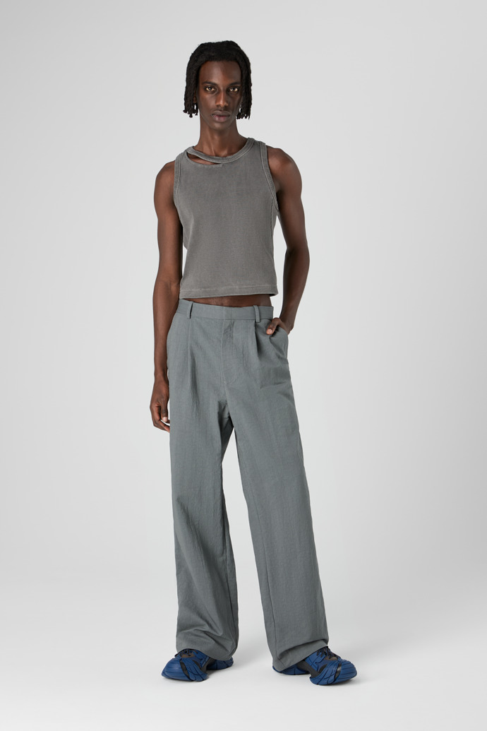 Tailored Trousers Gray Technical Suit Trousers