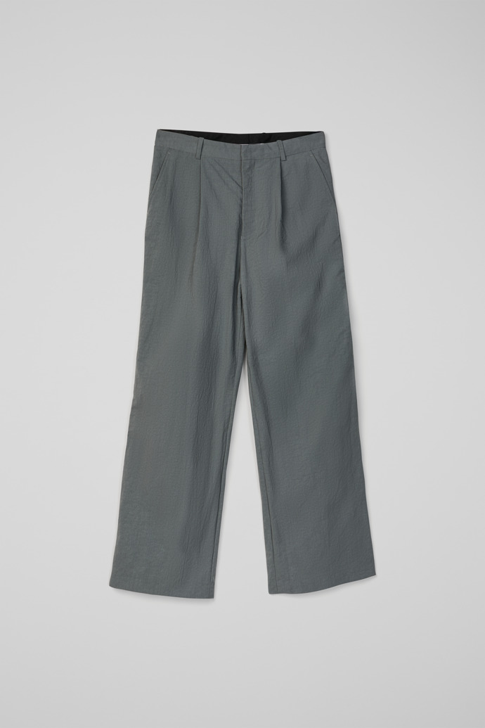 Tailored Trousers Szare spodnie garniturowe z tkaniny technicznej