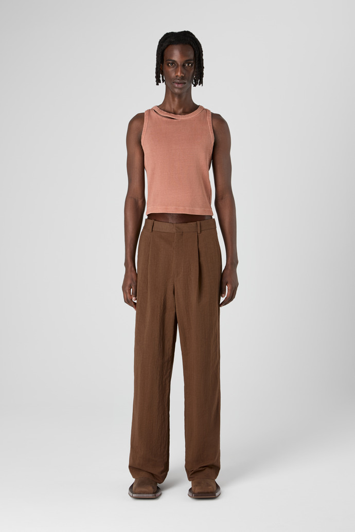 Tailored Trousers Brown Technical Suit Trousers