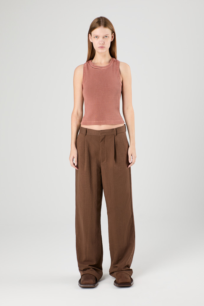 Tailored Trousers Brown Technical Suit Trousers