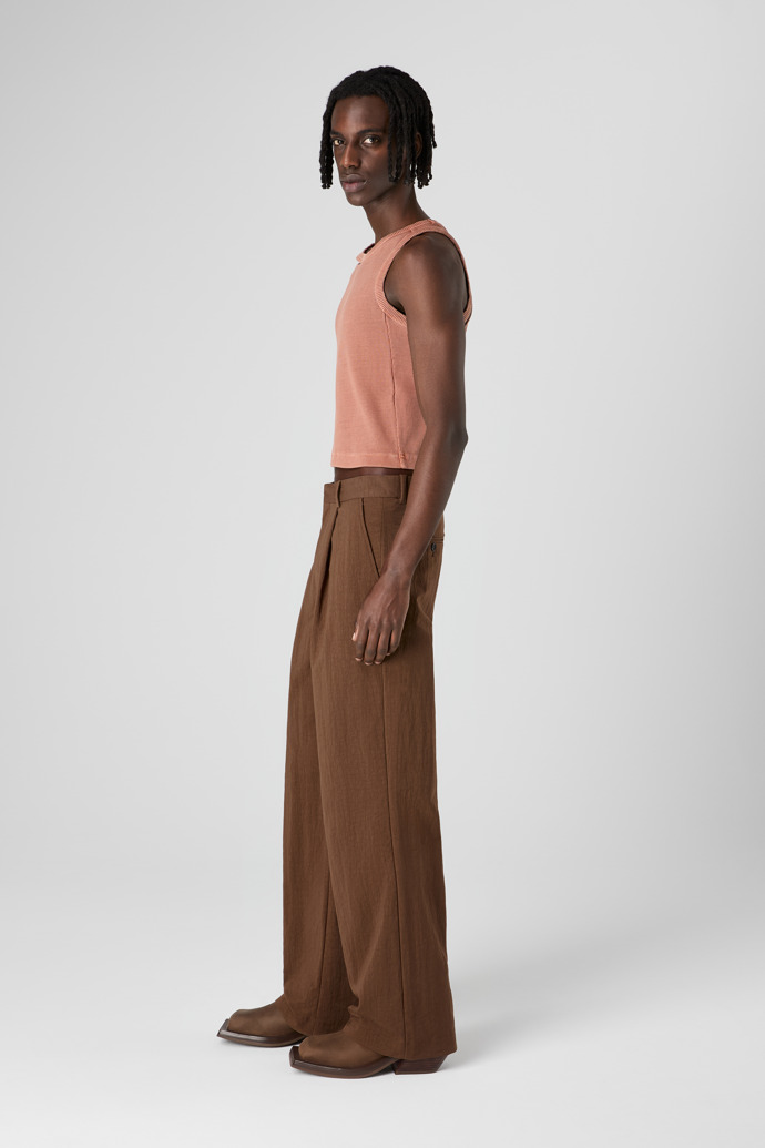 Tailored Trousers Brown Technical Suit Trousers