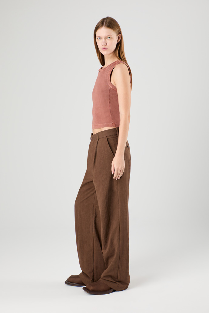 Tailored Trousers Brown Technical Suit Trousers