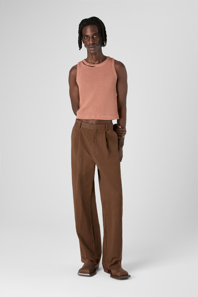 Tailored Trousers Brown Technical Suit Trousers