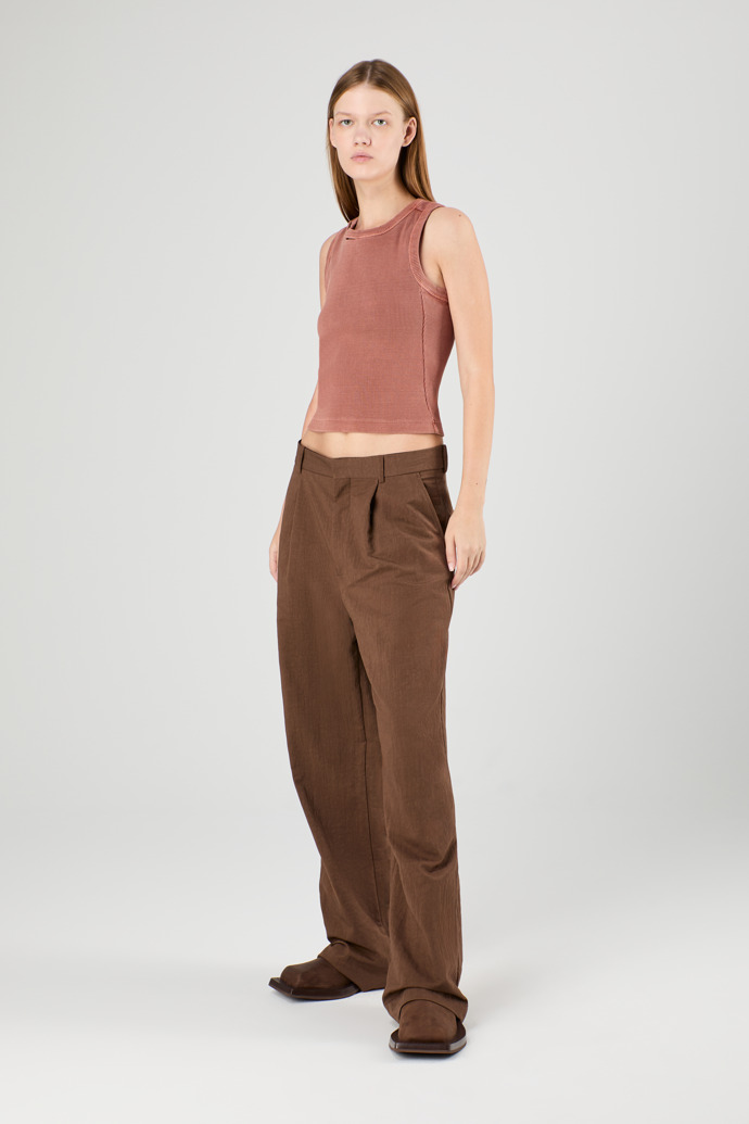 Tailored Trousers Brown Technical Suit Trousers