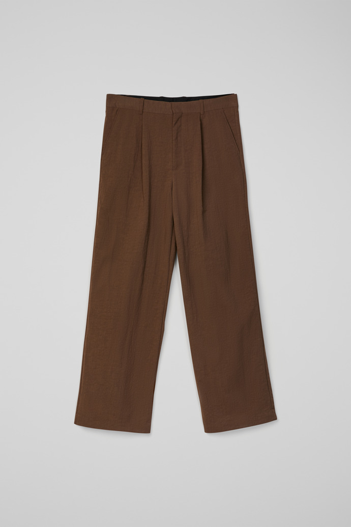 Side view of Tailored Trousers Brown Technical Suit Trousers