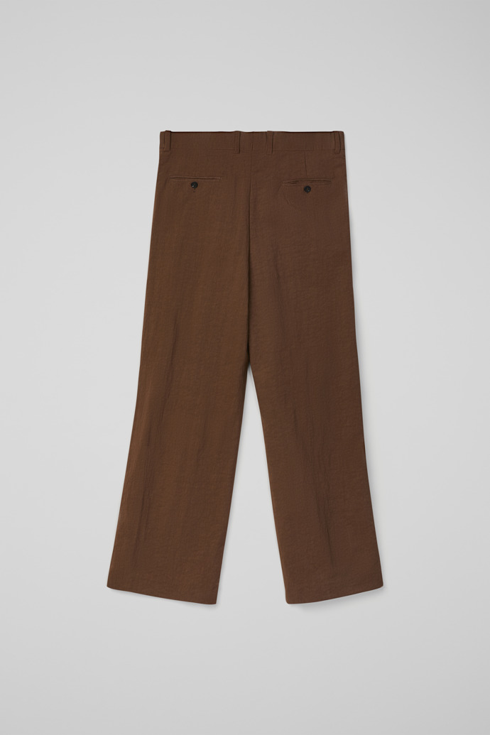 Back view of Tailored Trousers Brown Technical Suit Trousers