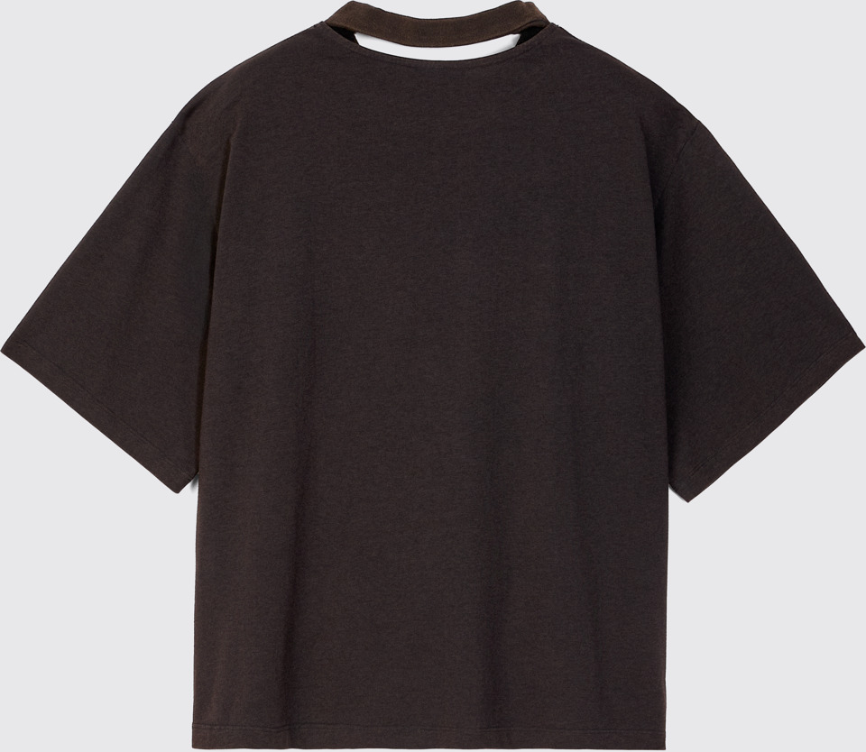 Back view of CAMPERLAB JERSEY Faded Black Boxy T-shirt