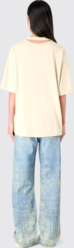 CAMPERLAB JERSEY T-shirt bege com efeito degradado, com corte quadrado