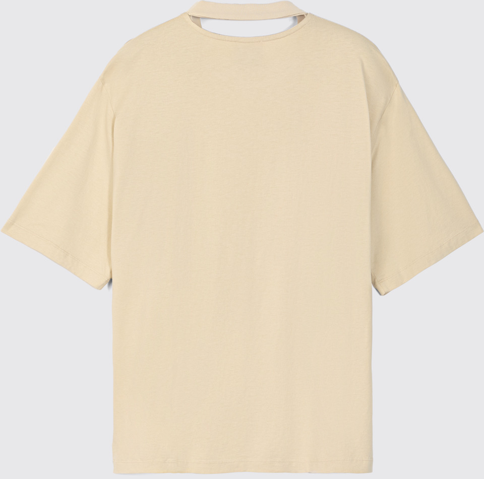 CAMPERLAB JERSEY Camiseta color arena desteñida de ajuste cuadrado