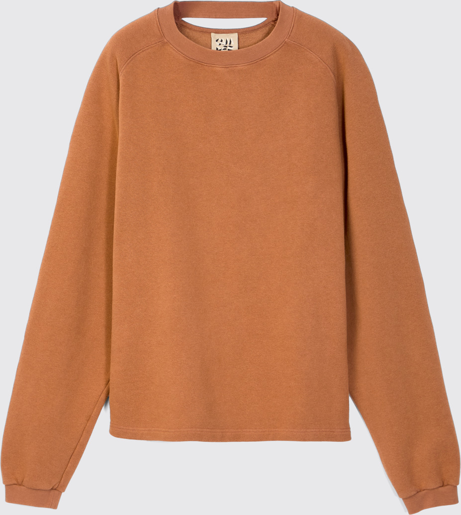 Side view of CAMPERLAB JERSEY Faded Terracotta PYRATEX® Sweater