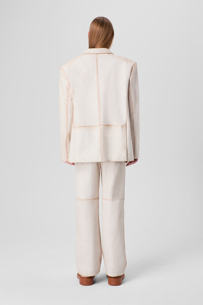 CAMPERLAB LEATHER White cracked leather trousers