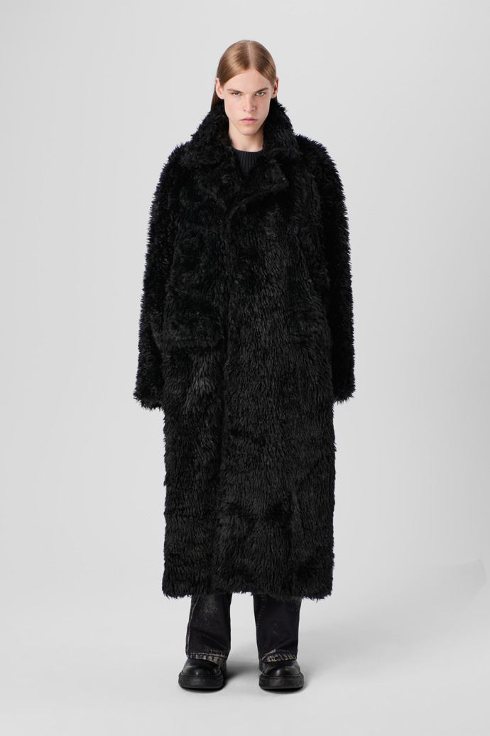 CAMPERLAB COATS & JACKETS Black textured coat