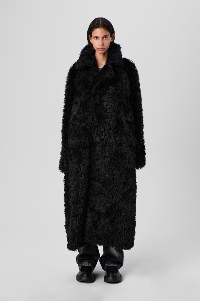CAMPERLAB COATS & JACKETS Black textured coat