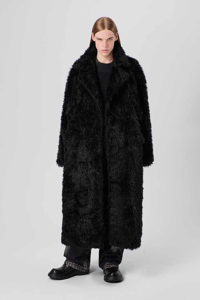 CAMPERLAB COATS & JACKETS Black textured coat