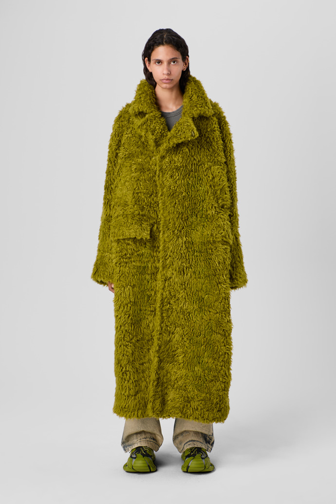 CAMPERLAB COATS & JACKETS Abrigo verde con textura