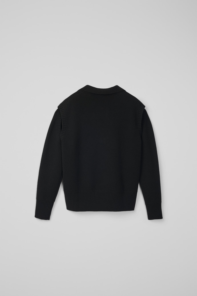 Back view of CAMPERLAB KNIT Black wool-blend Sweater