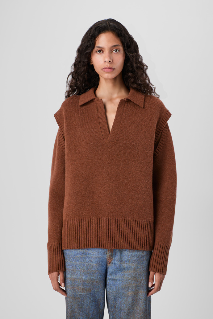 CAMPERLAB KNIT Brown wool-blend Sweater
