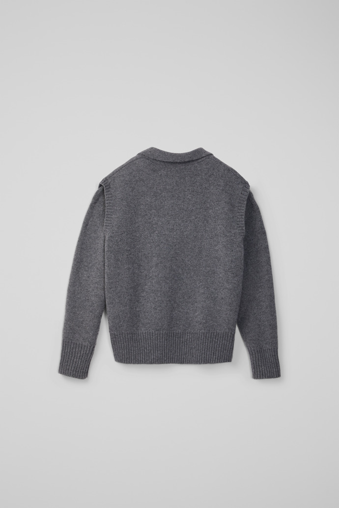 Back view of CAMPERLAB KNIT Gray wool-blend Sweater