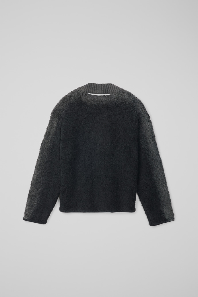 Back view of CAMPERLAB KNIT Black wool-blend Bouclé Jumper