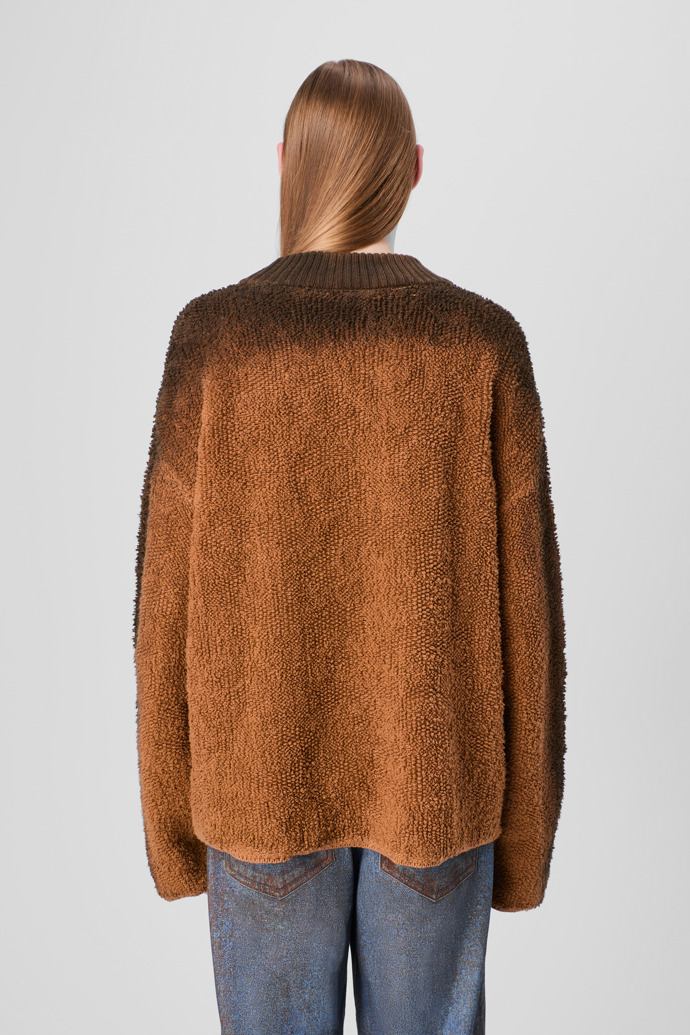 CAMPERLAB KNIT Pull bouclé en laine mélangée couleur terracotta