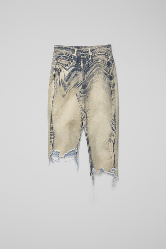 CAMPERLAB DENIM Jupe asymétrique en denim noir-sable