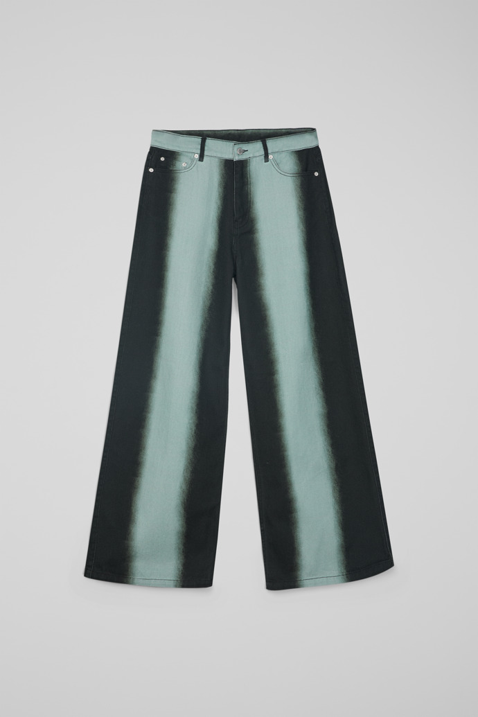 CAMPERLAB DENIM Calças de ganga bootcut pretas com efeito pulverizado estampado